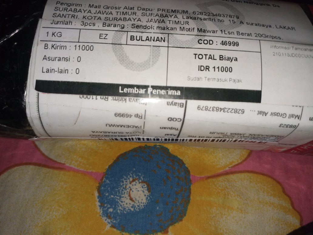 Sendok Makan Motif Mawar 1lsn Berat 20gr/pcs