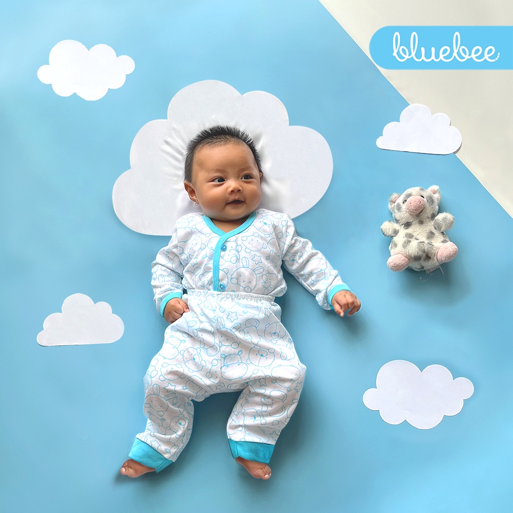 Blue Bee Baju Tidur Bayi Tangan Panjang / Setelan Bayi Panjang / Set Baju Anak Motif  22004