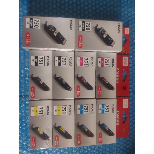 Paket Tinta Canon PGBK 750XL + CLI 751XL Original