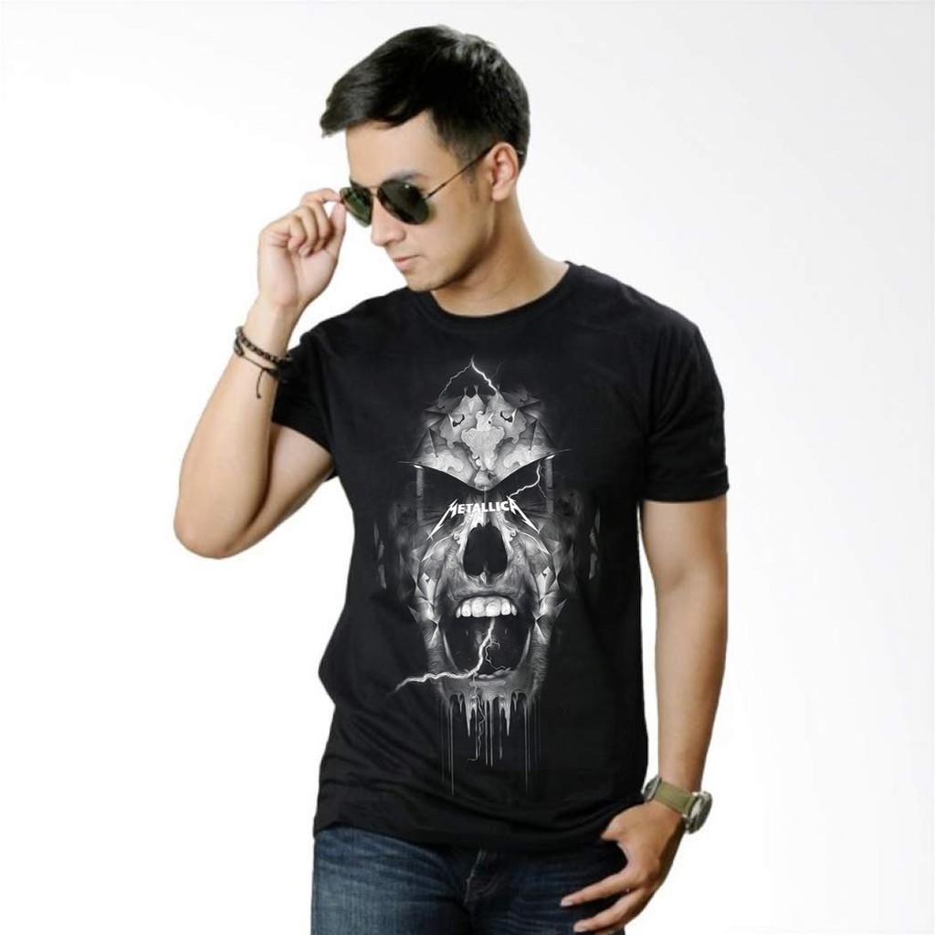 KAOS 3D DISTRO SATUAN MUSIK BAND METALLICA ORIGINAL SOULPOWERSTYLE
