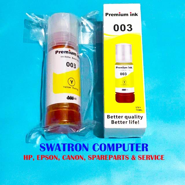 tinta premium ink 003 yellow refill printer Epson L1110 L3110 L3150 L4150 L4160 L5190 L6190 70ml