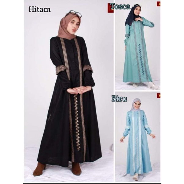 gamis cantik dari dannis/gamis hitam,tosca dan biru/original by dannis