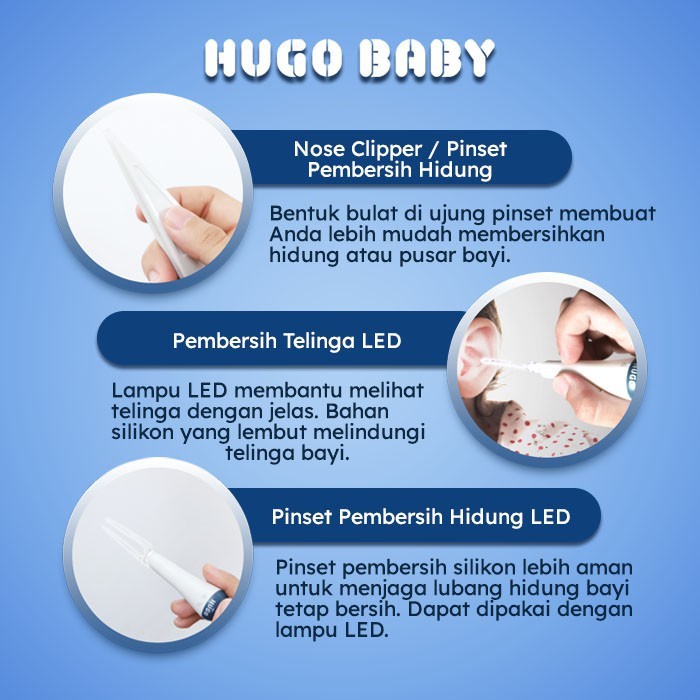 Hugo Baby Hygiene Kit - Perawatan Kuku Hidung Telinga Bayi