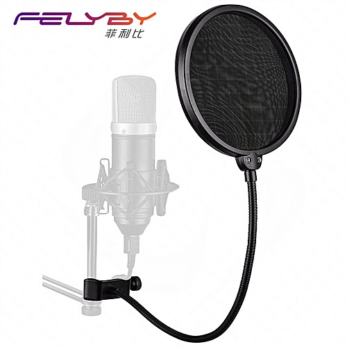 Pop Filter Windshield Double Layer Ganda Mikrofon BOP / Mic kondensor