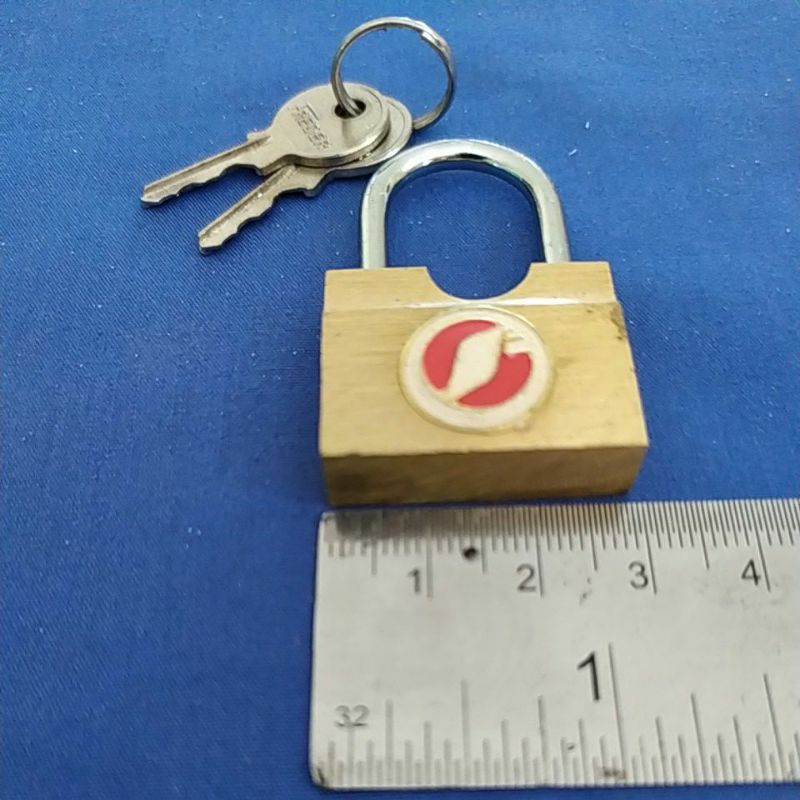 Gembok Kunci Samping kuningan / Gembok koper tas Brass Padlock Side Open Freder 30 mm