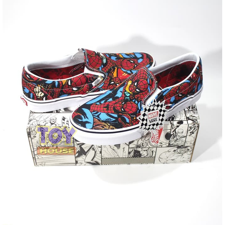 vans slip on marvel spiderman