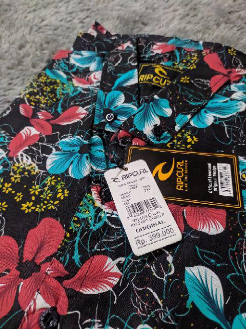 Kemeja Surfing Distro Pria Motif Simpel Bunga Dan Hem Batik Bisa Seragam Bahan Katun Grosir