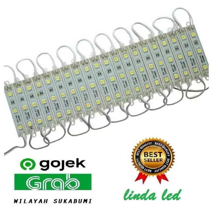 LAMPU LED MODUL SMD 5050 4040 12VOLT dan 24VOLT 0.7 WATT WATERPROOF 3 MATA 12V 24V 12 V VOLT VARIASI