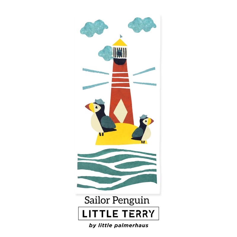Little Palmerhaus LITTLE TERRY Baby TOWEL / Handuk Anak / Handuk Gambar Bayi-Sailor Penguin
