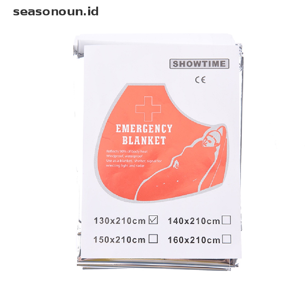 (seasonoun) Selimut thermal Anti Air Ukuran 130x210cm Untuk Darurat / survival