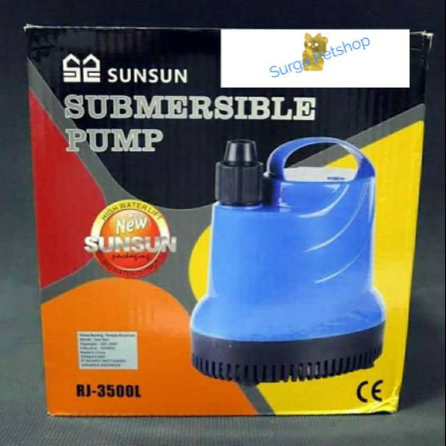 Pompa Celup kolam air ikan SUNSUN Submersible water Pump RJ3500L RJ 3500 L 3500L ORI IMPORT