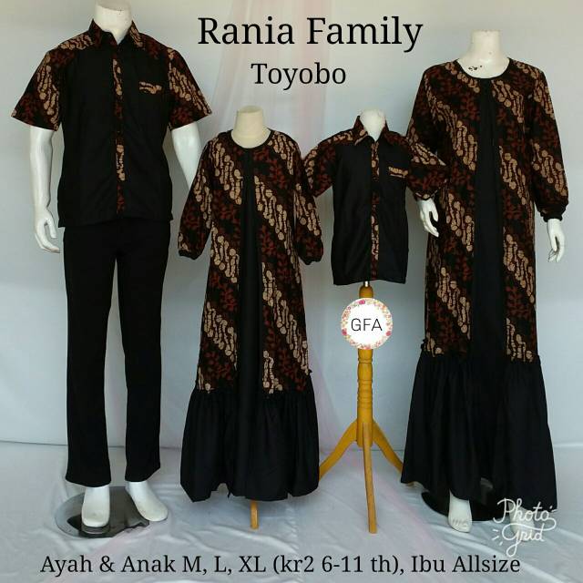 Bilda - baju batik couple family modern muslim anak perempuan