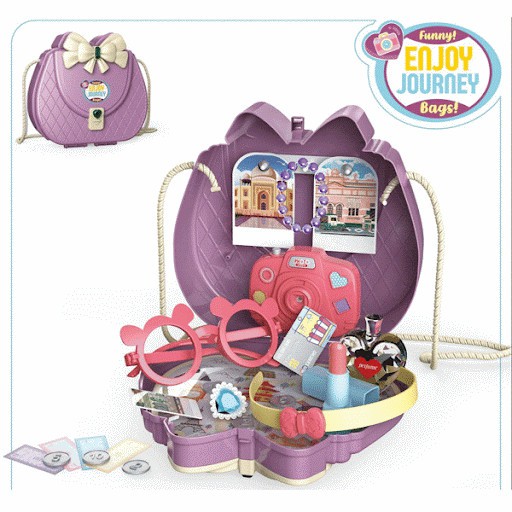 MWN Mainan Tas Koper Funny Enjoy Journey Bags Ungu YY2051