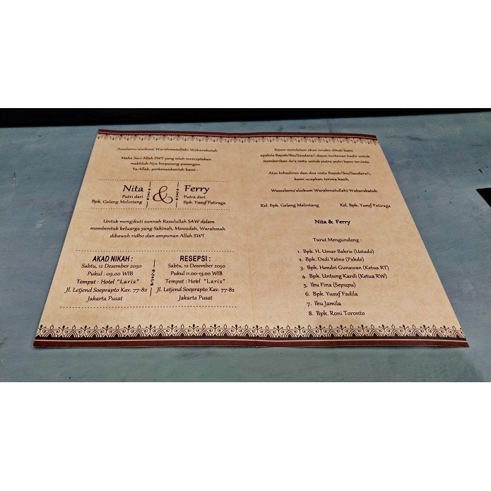 UNDANGAN MURAH MODEL ERBA 88203