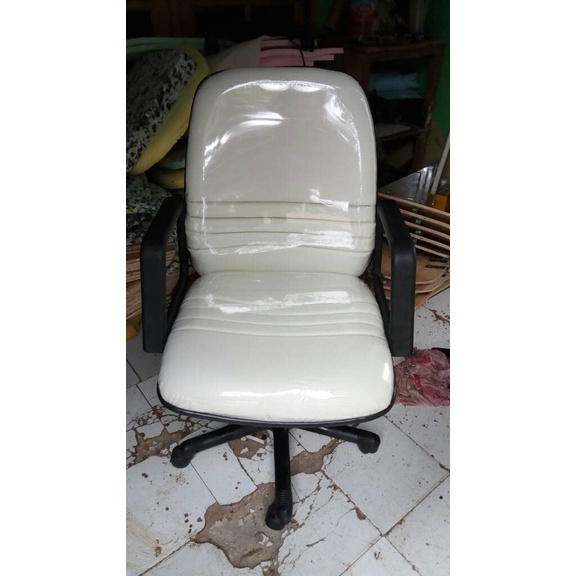 Kursi Manager motif Direktur, Warnet, komputer, belajar putih murah