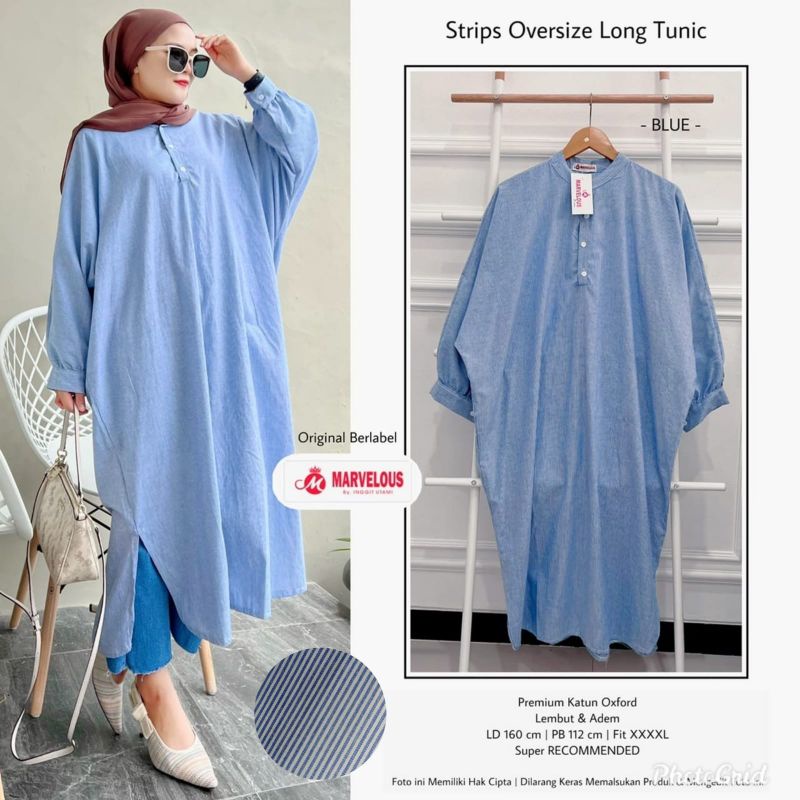 STRIPS OVERSIZE LONG TUNIK LD 160 PB 112