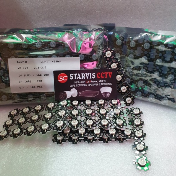 Dijual HPL 3 WATT HIGH POWER LED 3 WATT SUPER ADA 3 WARNA BIRU MERAH HIJAU - Merah STARVIS