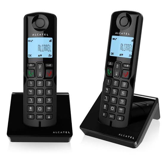 MURAH !! ALCATEL S250 duo Cordless Phone - HITAM