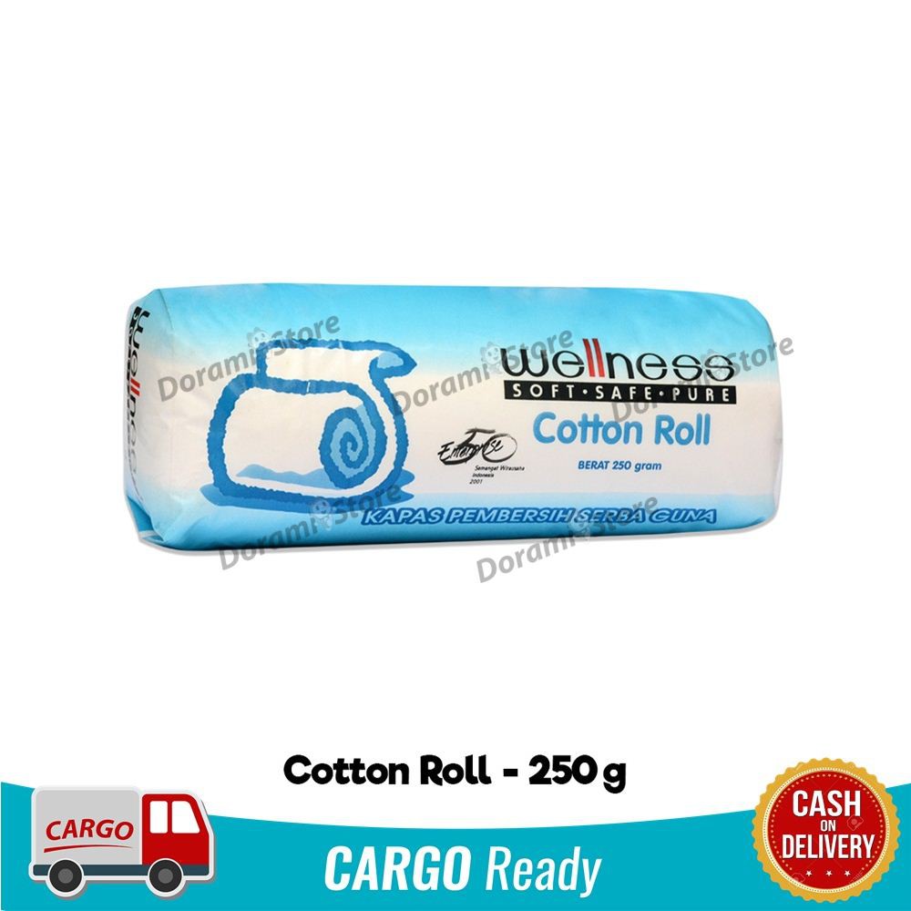 Wellness Cotton Roll 250gram Kapas  Gulung  Wellness 