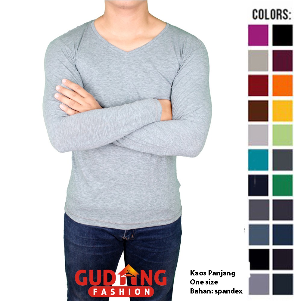 Baju Pria Casual Lengan Panjang - Banyak Pilihan Warna PAN (COMB)