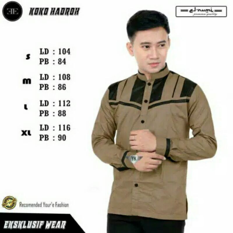 koko motif balok modern baju muslim terbaru