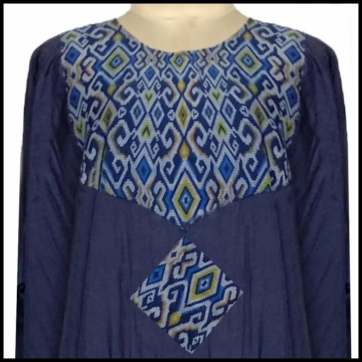 Mukena Abaya / Mukena Traveling / Mukena Parasut - Biru Dongker