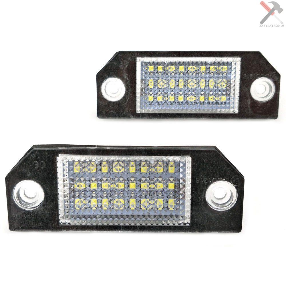 2pcs Lampu LED Putih 12V Pengganti Untuk Plat Nomor Mobil Ford Focus C-MAX MK2