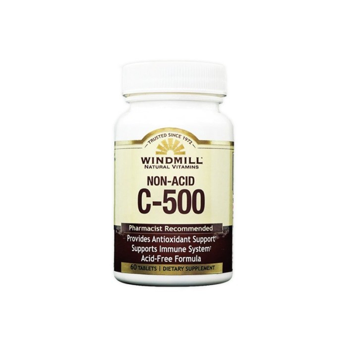 Windmill Natural Vitamin Non Acid 500 mg VIT C VITAMIN C 500mg