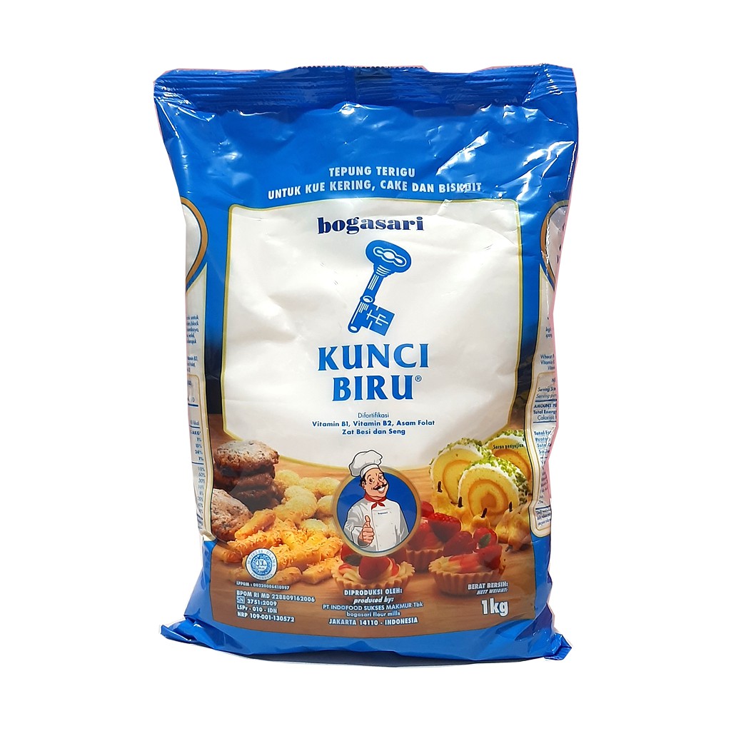 Terigu Kunci  Biru kemasan 1kg Premium Tepung  Terigu 