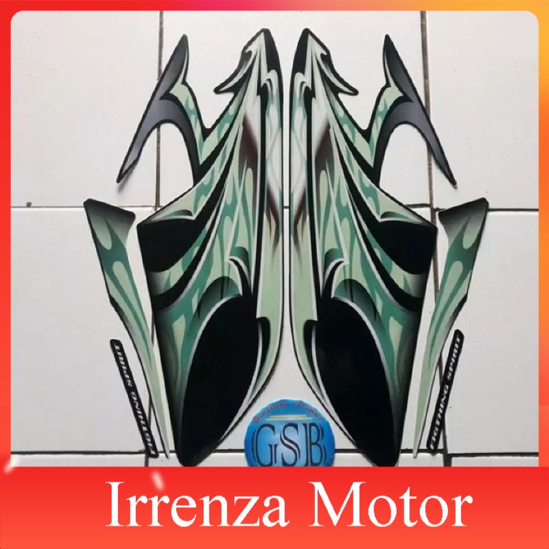 Striping sticker Lis motor RX King 2006 hijau