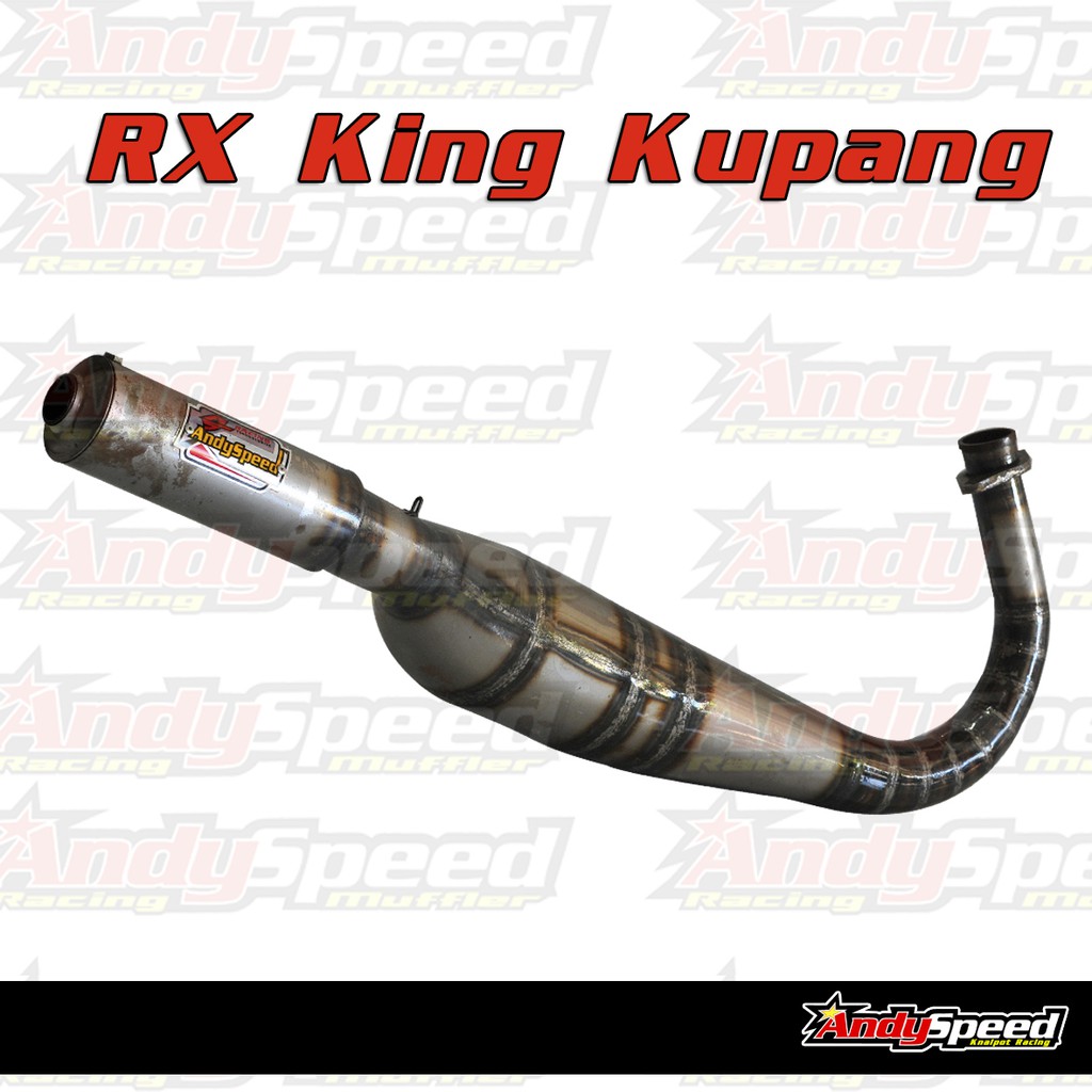 BONUS KAOS Knalpot RX KING KOLONG 3V3 MODEL KUPANG PLAT KARAT merk andy speed