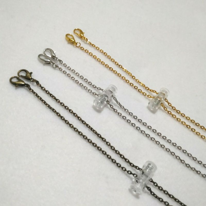 kalung masker rantai polos, cantolan masker, strap mask korea style, gantungan masker dewasa anak co