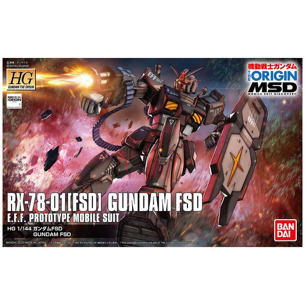 BANDAI HG 1/144 HGGTO RX-78-01 [FSD] Gundam FSD ORIGIN MSD