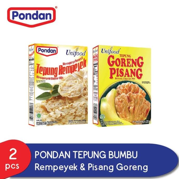 

Pondan Unifood Tepung Rempeyek 200g & Pisang Goreng 200g