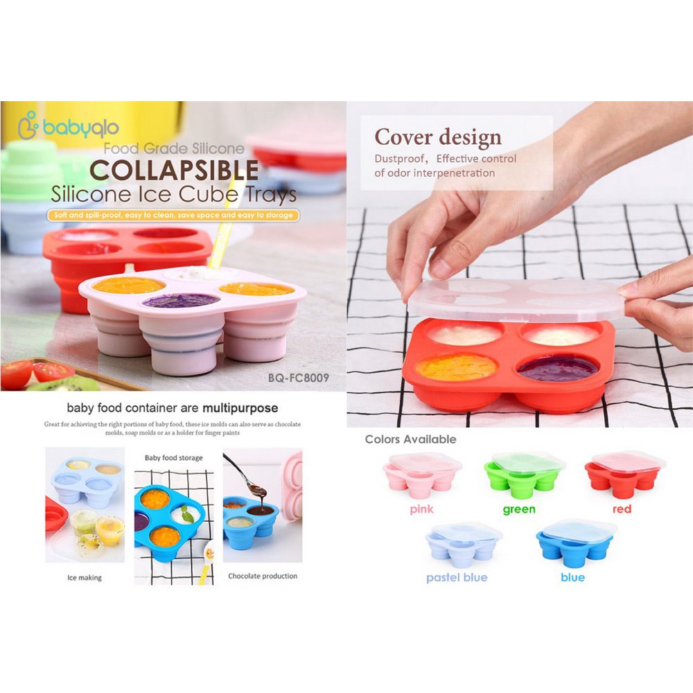 Babyqlo Tempat Makan / Gelas Lipat / Collapsible Ice Cube Tray ( Fc8009 )