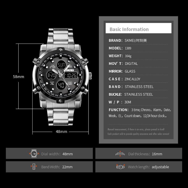 JAM TANGAN PRIA ANTI AIR KASUAL DIGITAL ANALOG DIJAMIN KUAT