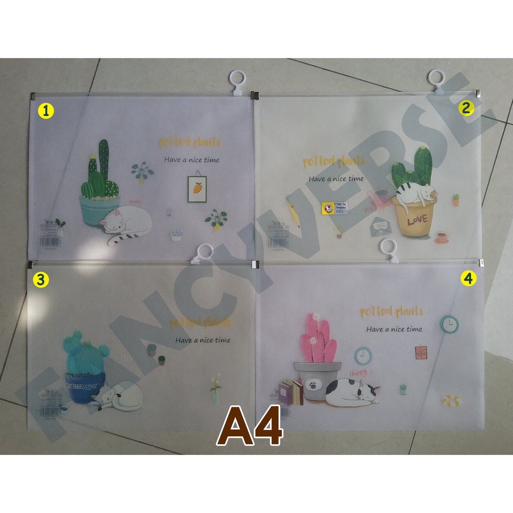 

Map Zipper A4 Cactus Kitty 6902 / Map Resleting Map File Map Tenteng