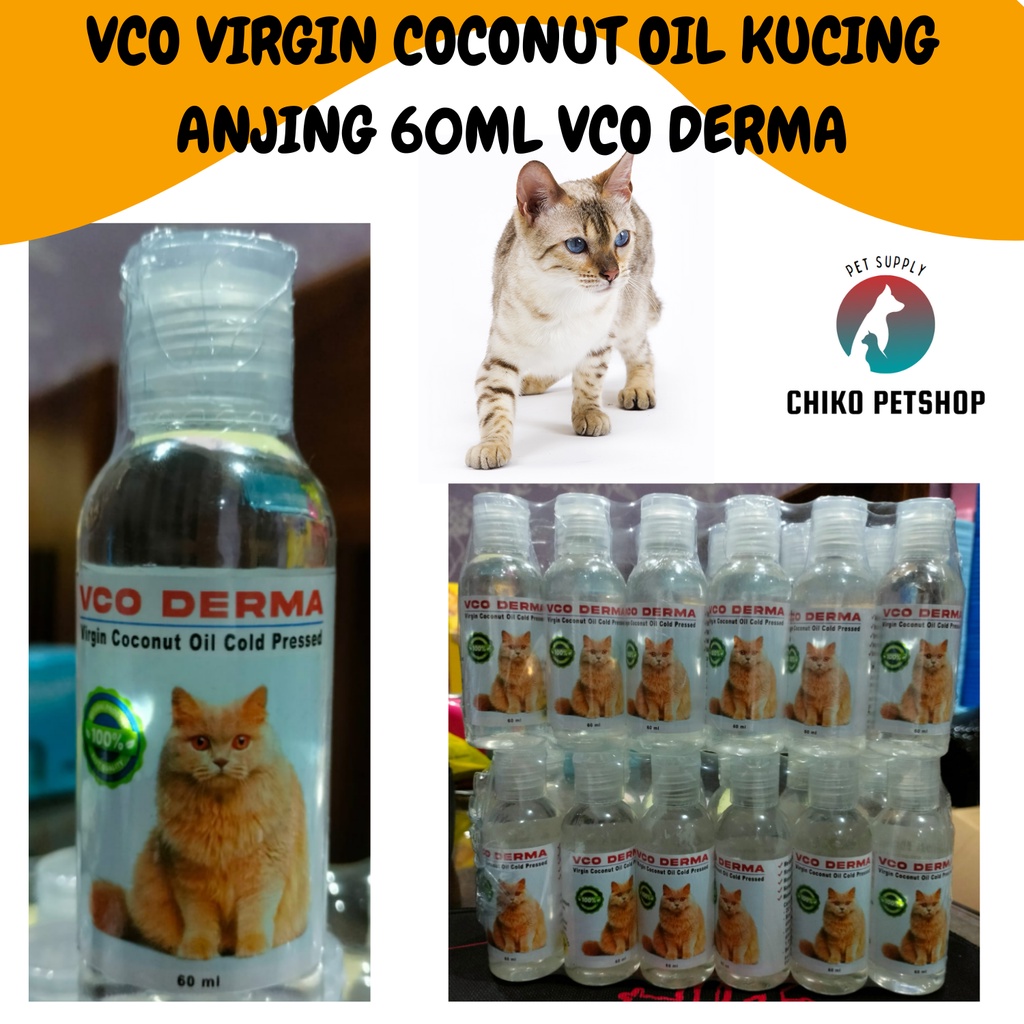 VCO DERMA VIRGIN COCONUT OIL KUCING ANJING 60ML DERMA DIARE JAMUR KUTU