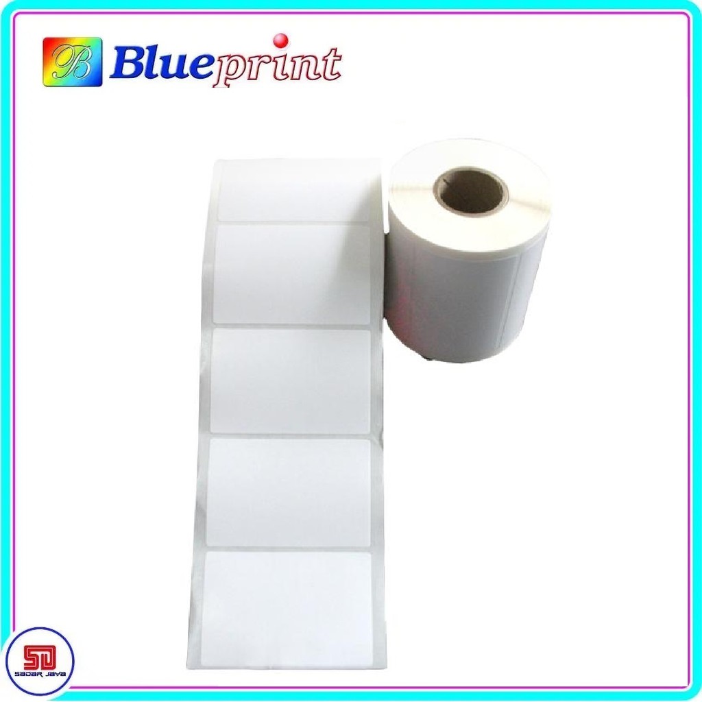 Direct Thermal Sticker Label 78 x 60mm Blueprint Label Barcode