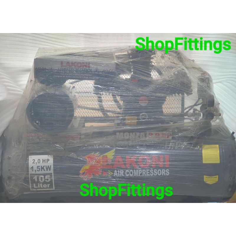 Lakoni Monza 2 HP Air Compressor 3 PISTON Van Belt Kompresor Angin 105 liter