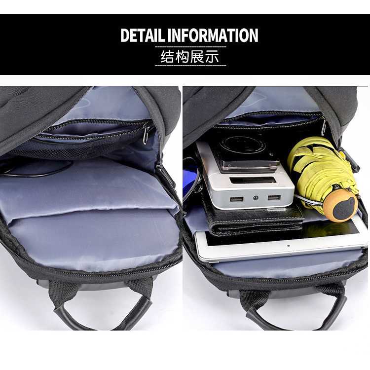 Nunnuburn Tas Selempang Sling Bag Oxford dengan USB Charger Port - 817