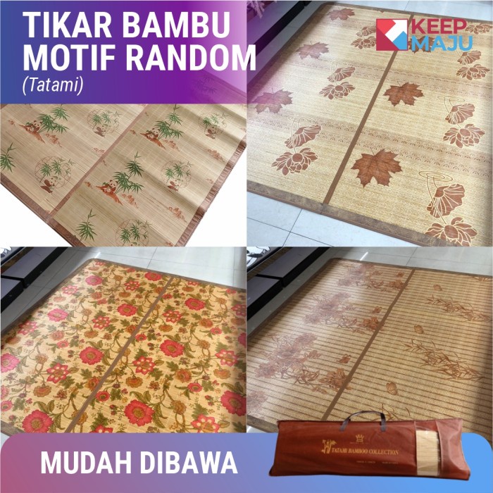 Tikar - Km Tikar Bambu Tatami / Tikar Lipat Bambu Tatami Ukuran 180 X 200Cm