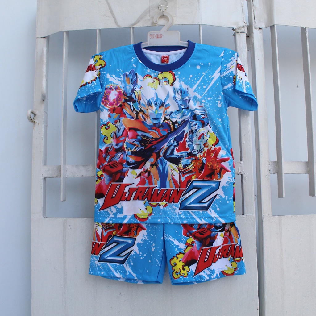 Setelan baju  ultraman /baju kaos ultraman printing