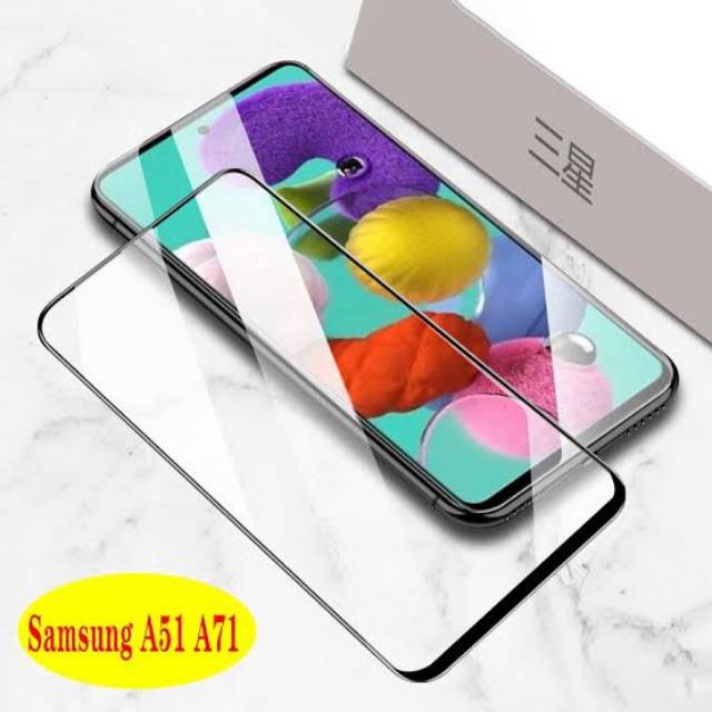 SAMSUNG A04 A04S A04E A22 LTE A13 4G A13 5G M12 A31 A51 A71 M31 TEMPRED GLASS FULL LEM ANTI GORES KACA TEMPERED FULL COVER PELINDUNG LAYAR FULL SCREEN