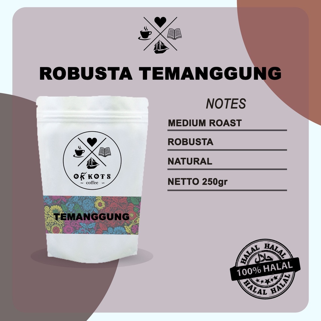 

Biji Kopi Robusta Temanggung 250gr