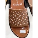 SANDAL SELOP WANITA MOTIF ZIGZAG WEDGES BAHAN RAJUT IMPORT FX-008 CASUAL CANTIK PROMO