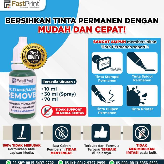 

Paling Dicari] Fast Print Cairan Pembersih Penghapus Tinta Stempel Permanen 10 Ml - Tetes 10 Ml