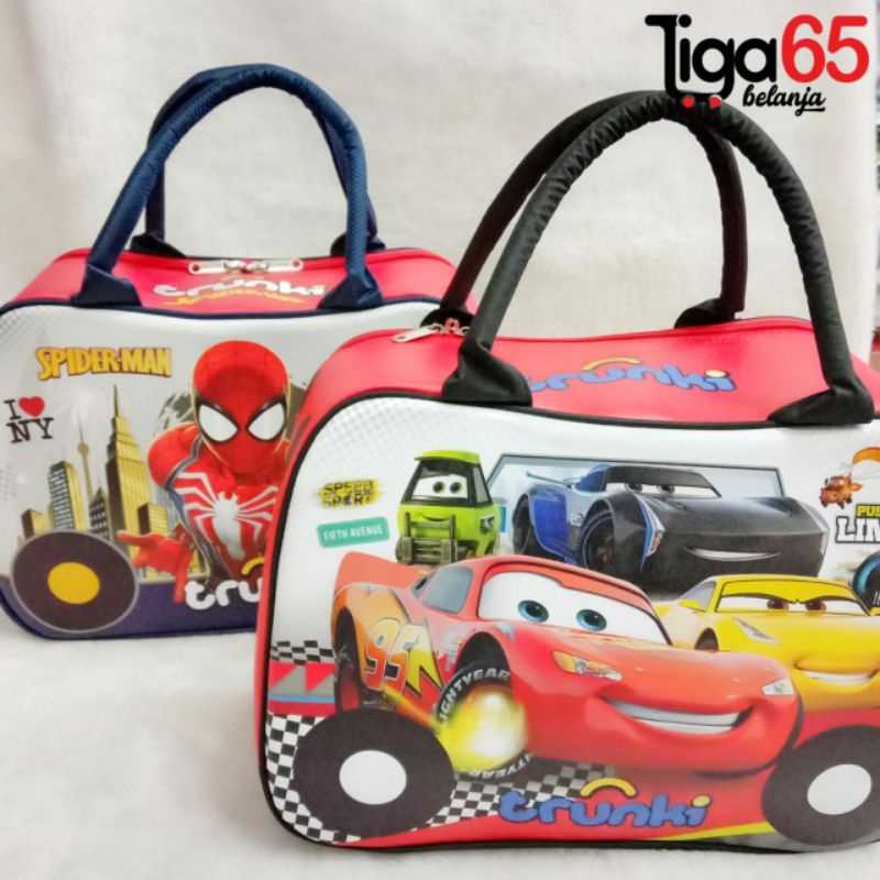 365 Tas travel tenteng besar bahan spons dengan jaring didalam