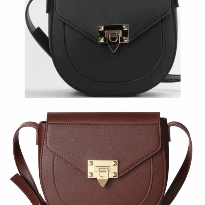 MINISO Women's Saddle Crossbody Bag Tas Selempang Wanita - Hitam