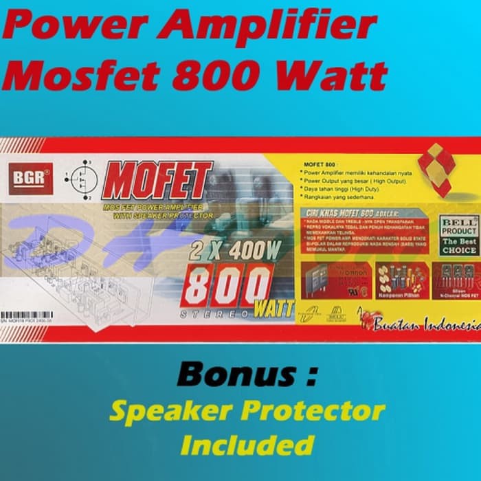 Kit Power Amplifier Mosfet 2x400W ( 800W RMS ) Stereo Mofet 2x400 800 Watt TR Pinal Asli BGR Premium